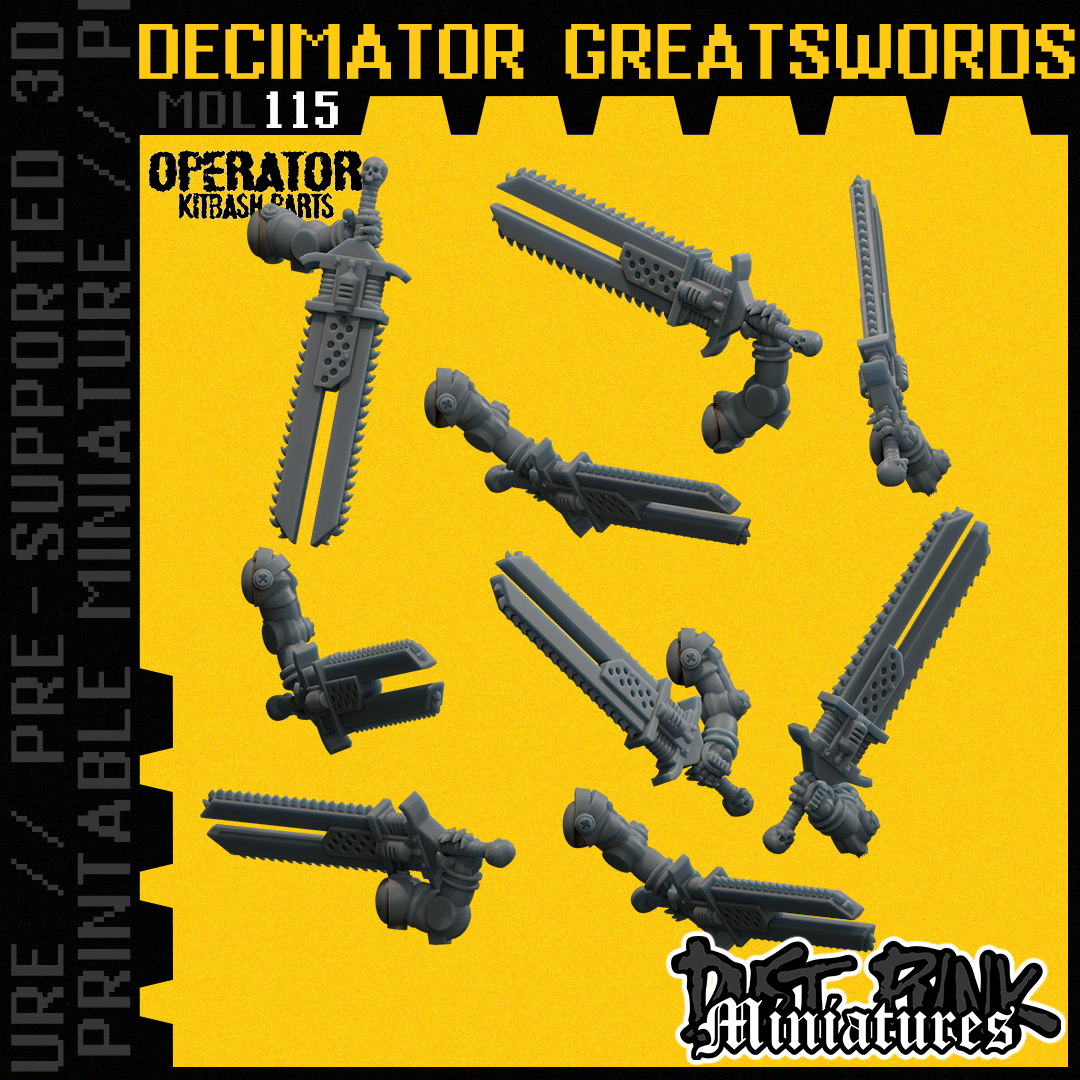 MDL115 DECIMATOR GREATSWORDS [PRE-SUPPORTED]